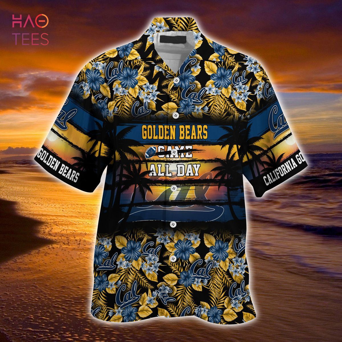 Ncaa California Golden Bears Coconut Tree Blue Trendy Hawaiian Shirt Aloha Shirt