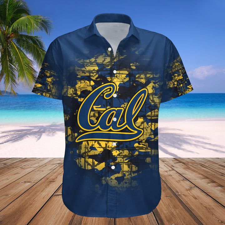 NCAA California Golden Bears Custom Text Number Blue Hawaiian Shirt