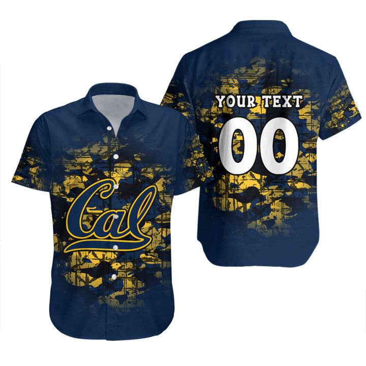 Ncaa California Golden Bears Custom Text Number Blue Trendy Hawaiian Shirt V2 Aloha Shirt