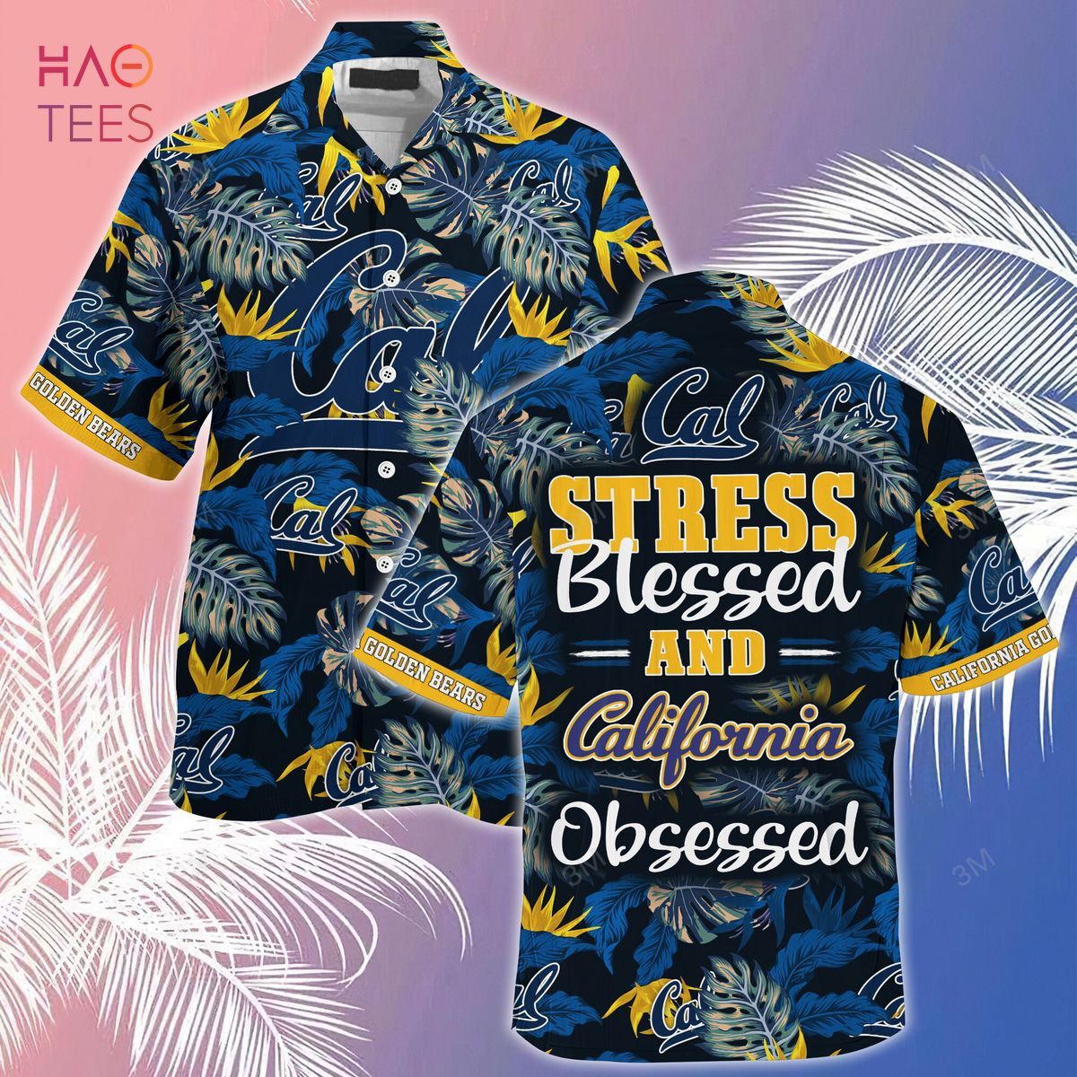 Ncaa California Golden Bears Stress Blessed Trendy Hawaiian Shirt Aloha Shirt Ncaa California Golden Bears Stress Blessed Trendy Hawaiian Shirt Aloha Shirt