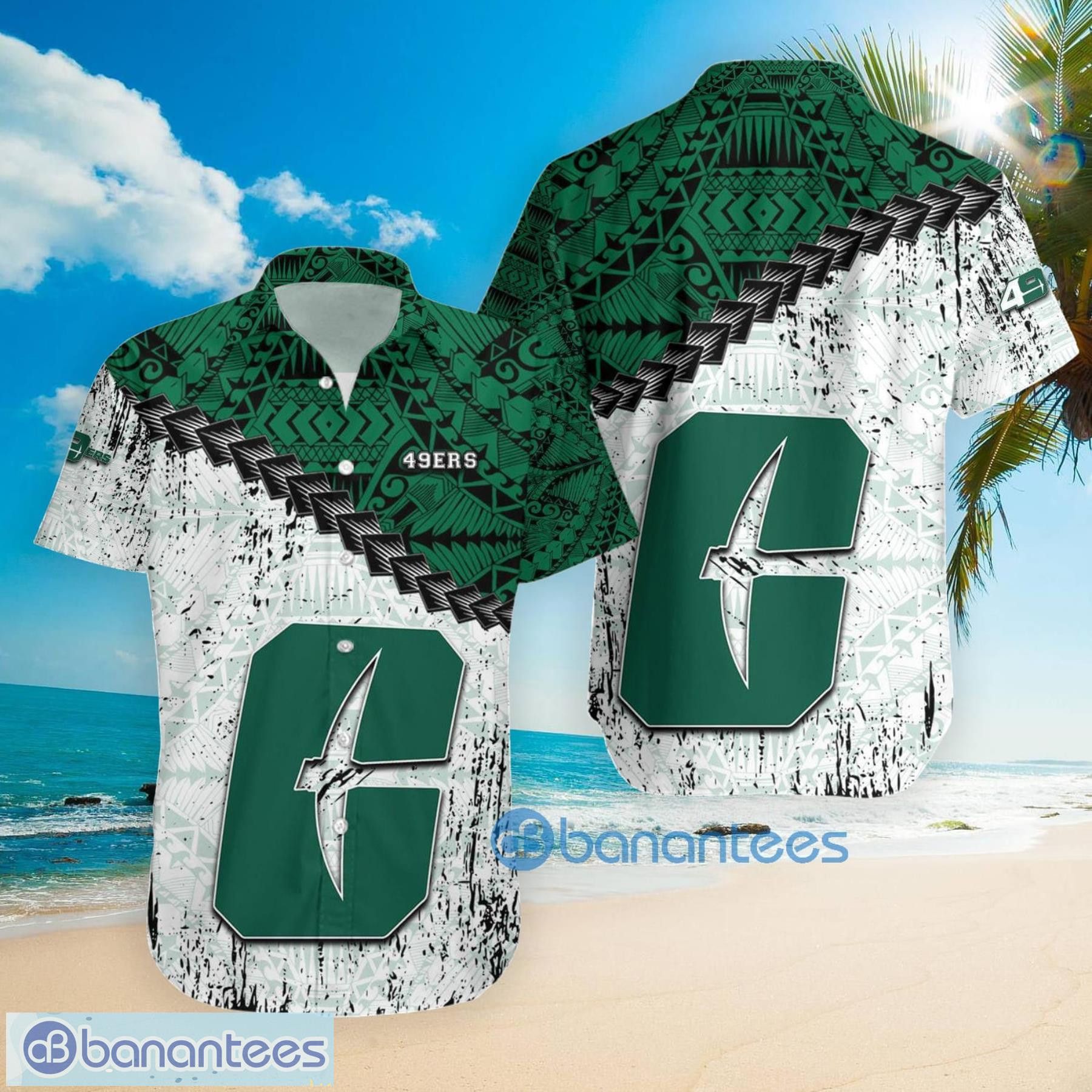 Ncaa Charlotte 49Ers Grunge Polynesian Tattoo Trendy Hawaiian Shirt Aloha Shirt