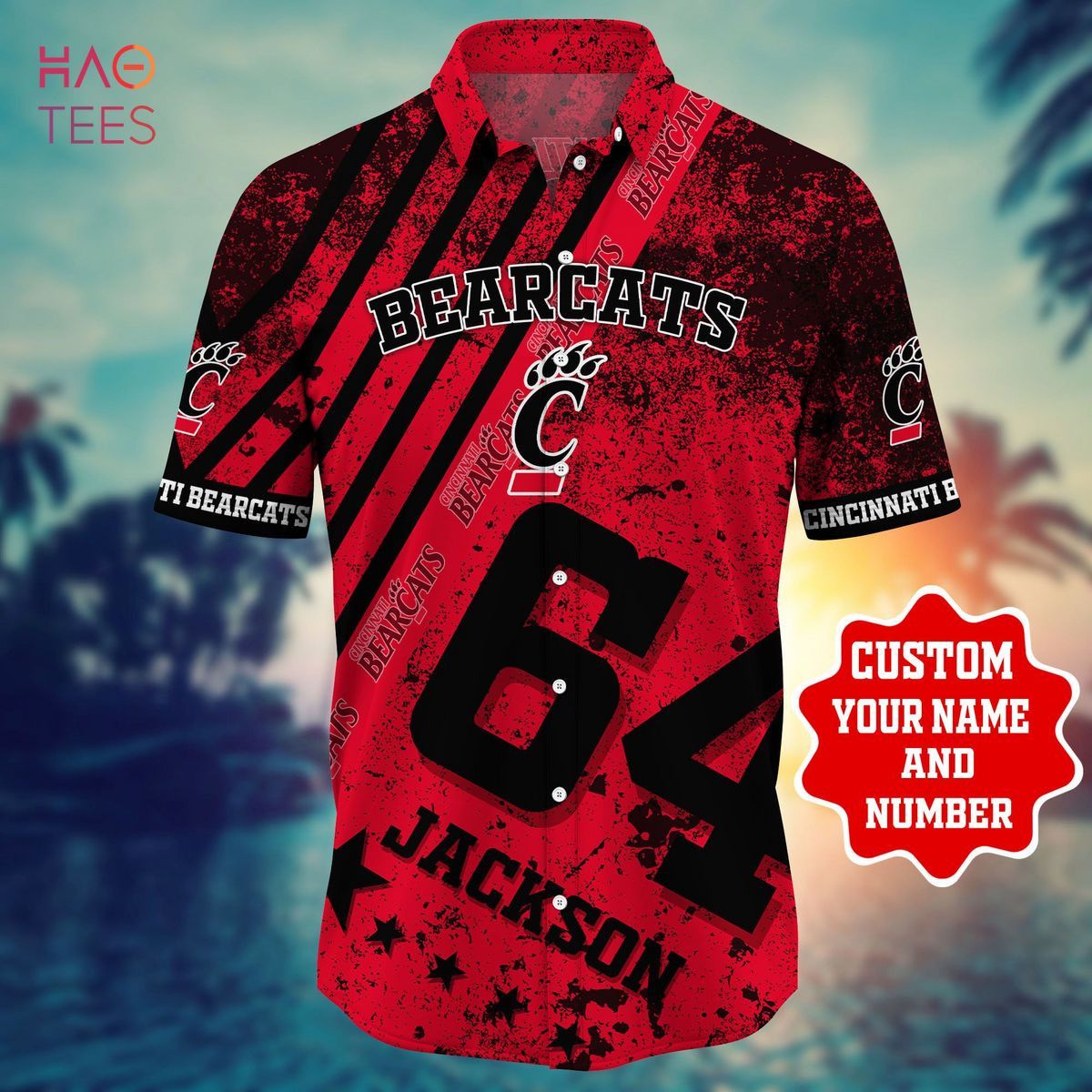 Ncaa Cincinnati Bearcats Custom Name Number Trendy Hawaiian Shirt Aloha Shirt