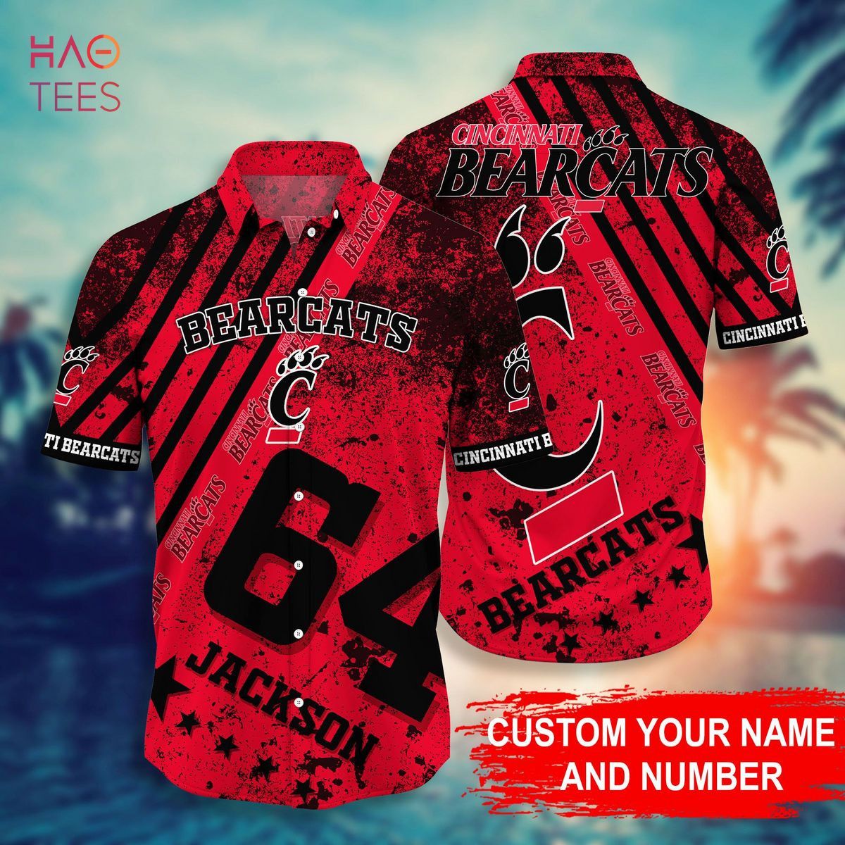 Ncaa Cincinnati Bearcats Custom Name Number Trendy Hawaiian Shirt Aloha Shirt Ncaa Cincinnati Bearcats Custom Name Number Trendy Hawaiian Shirt Aloha Shirt