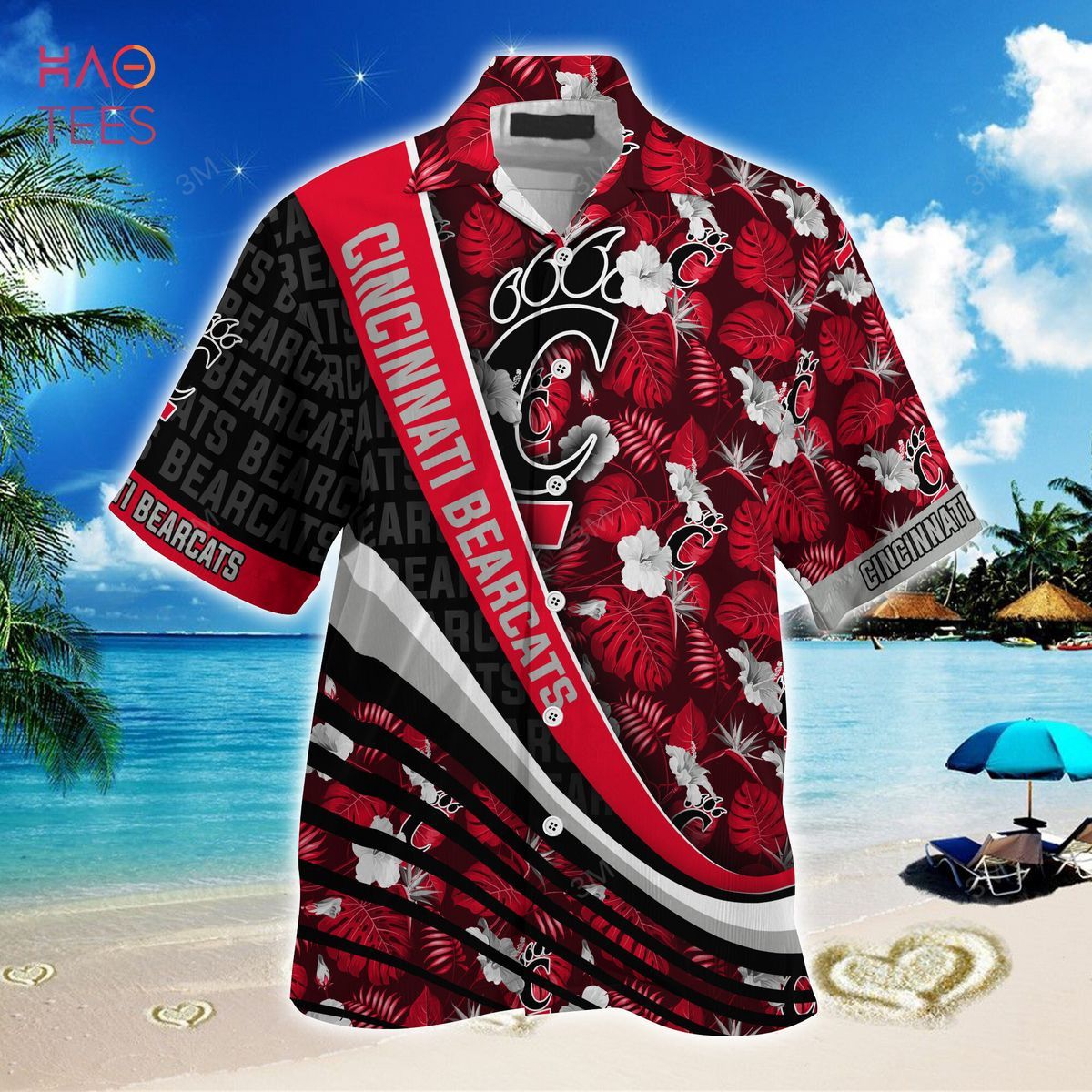 Ncaa Cincinnati Bearcats Red Black Trendy Hawaiian Shirt Aloha Shirt