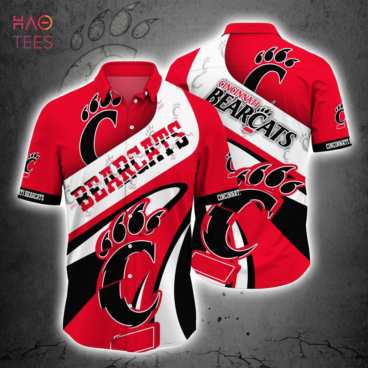 Ncaa Cincinnati Bearcats Red White Trendy Hawaiian Shirt Aloha Shirt Ncaa Cincinnati Bearcats Red White Trendy Hawaiian Shirt Aloha Shirt