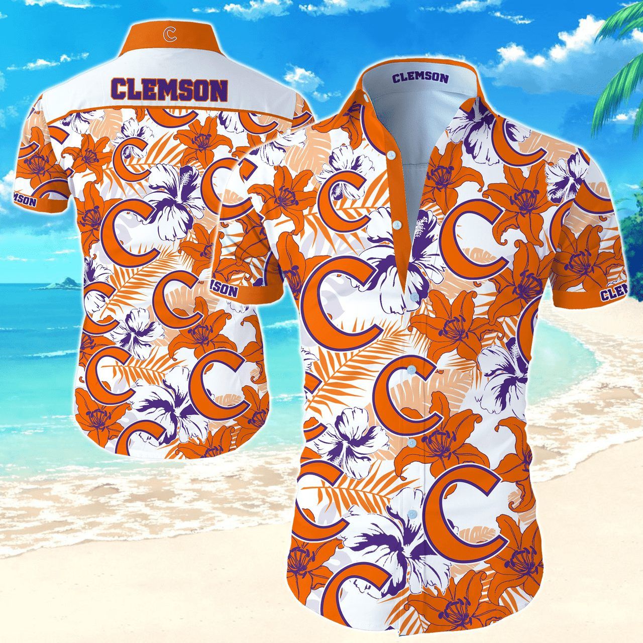 NCAA Clemson Tigers Hawaiian Shirt V1 Aloha Shirt