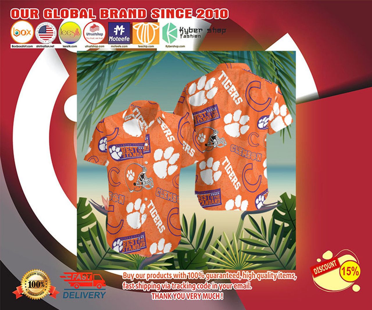 NCAA Clemson Tigers Hawaiian Shirt V3 Aloha Shirt