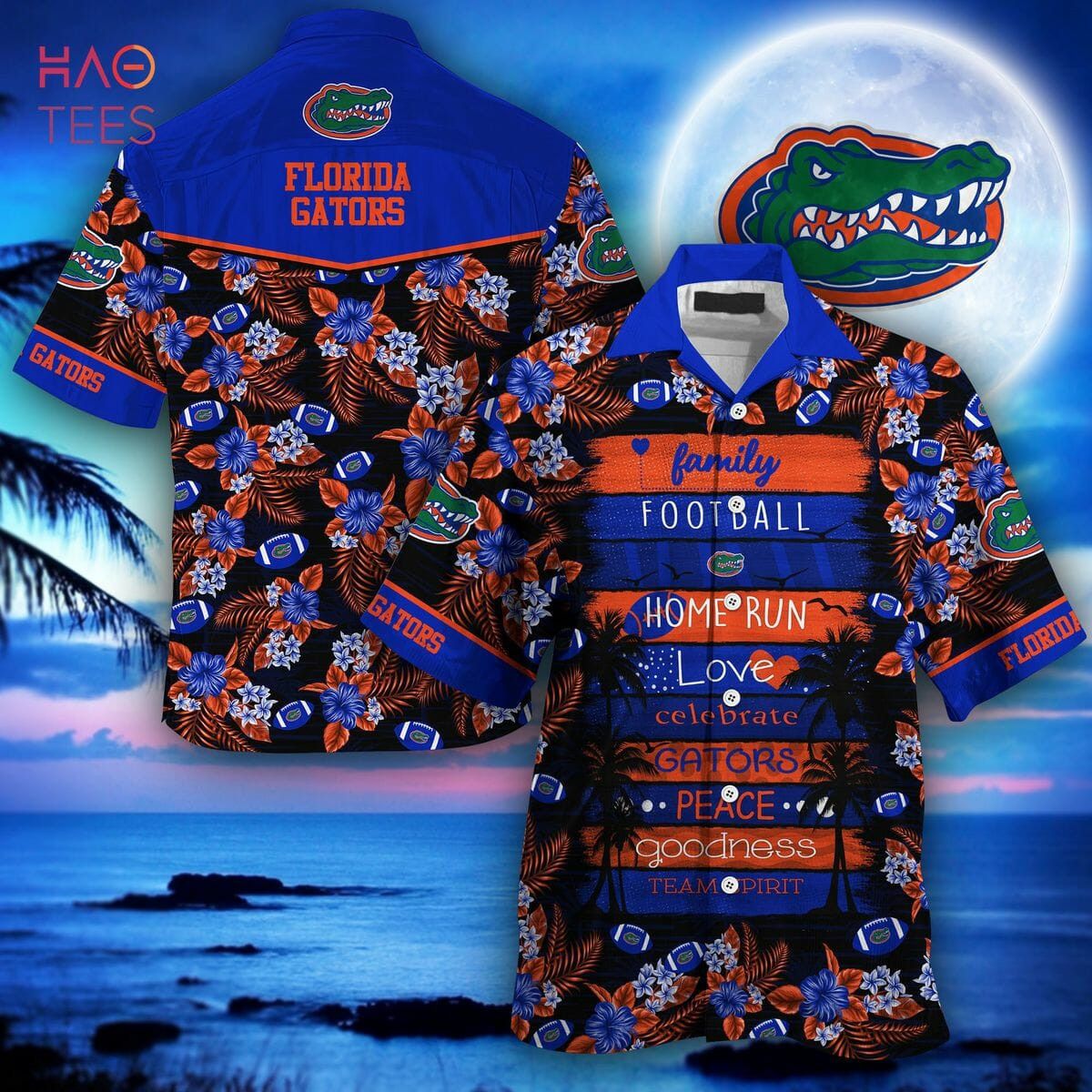NCAA Florida Gators Blue Black Speical Hawaiian Shirt