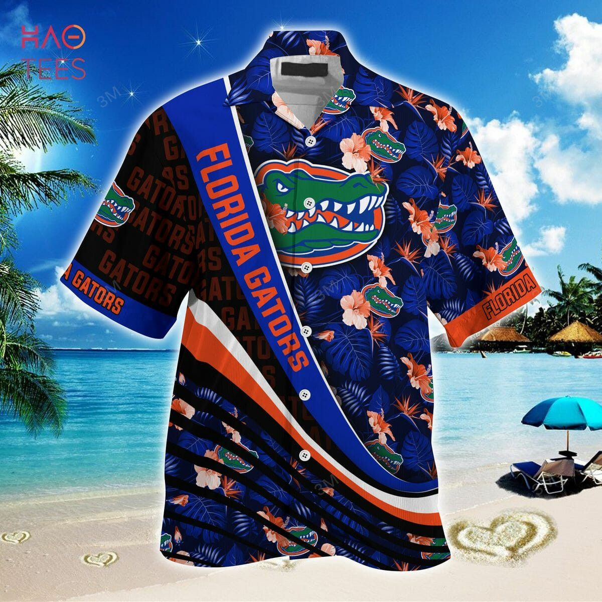 Ncaa Florida Gators Blue Black Trendy Hawaiian Shirt Aloha Shirt