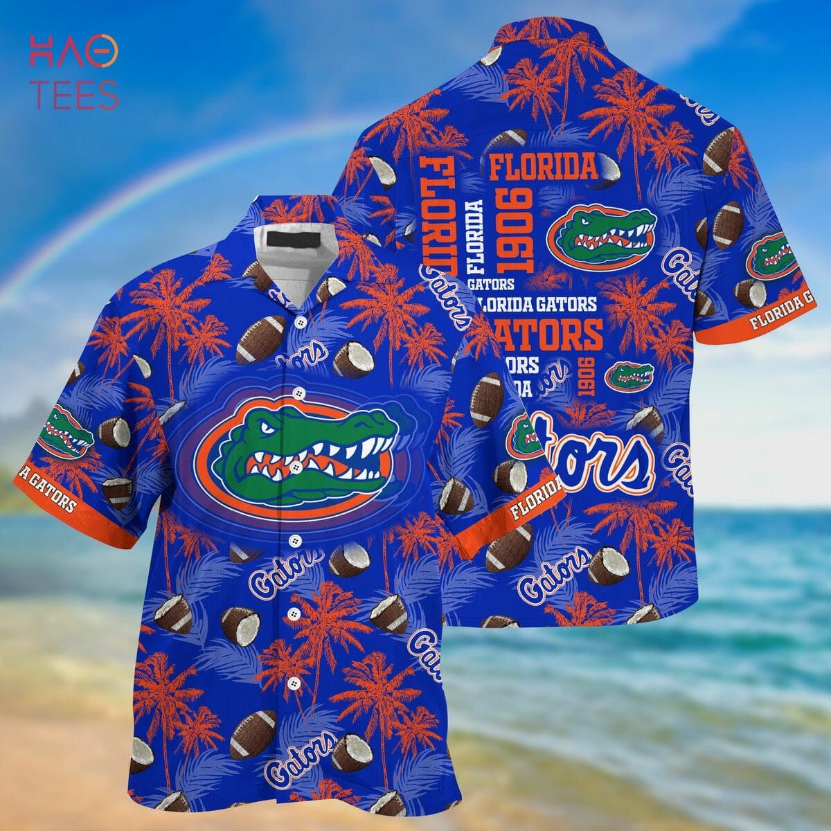 NCAA Florida Gators Coconut Blue Orange Hawaiian Shirt