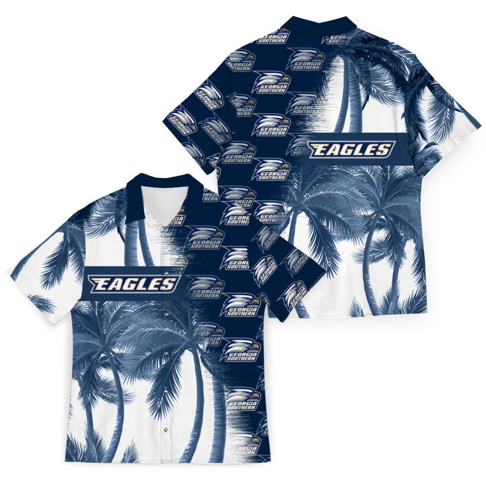 Ncaa Georgia Southern Eagles Coconut Tree Aloha Trendy Hawaiian Shirt Aloha Shirt
