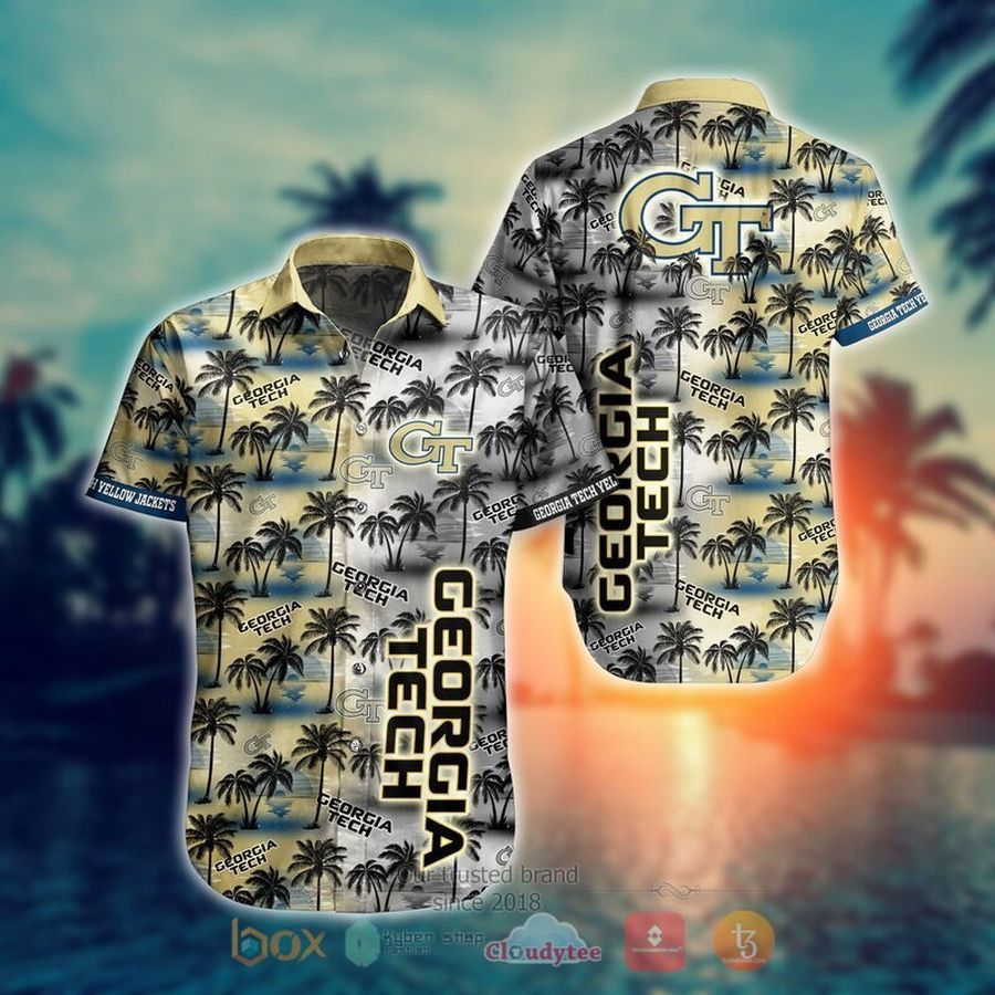 NCAA Georgia Tech Yellow Jackets Coconut Tree Style Hawaiian Shirt