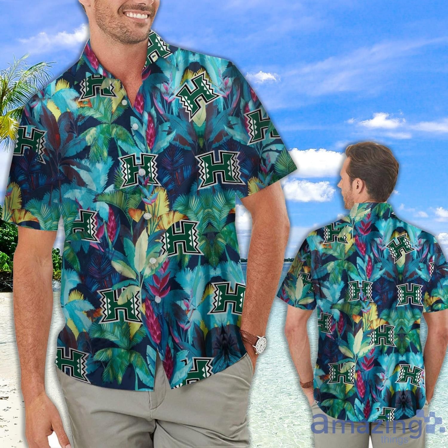 Ncaa Hawaii Rainbow Warriors Floral Tropical Trendy Hawaiian Shirt Aloha Shirt