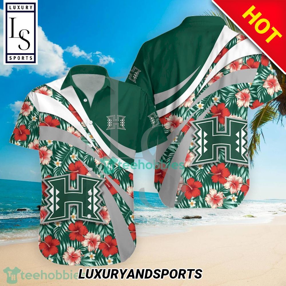 Ncaa Hawaii Rainbow Warriors Tropical Flower Trendy Hawaiian Shirt Aloha Shirt