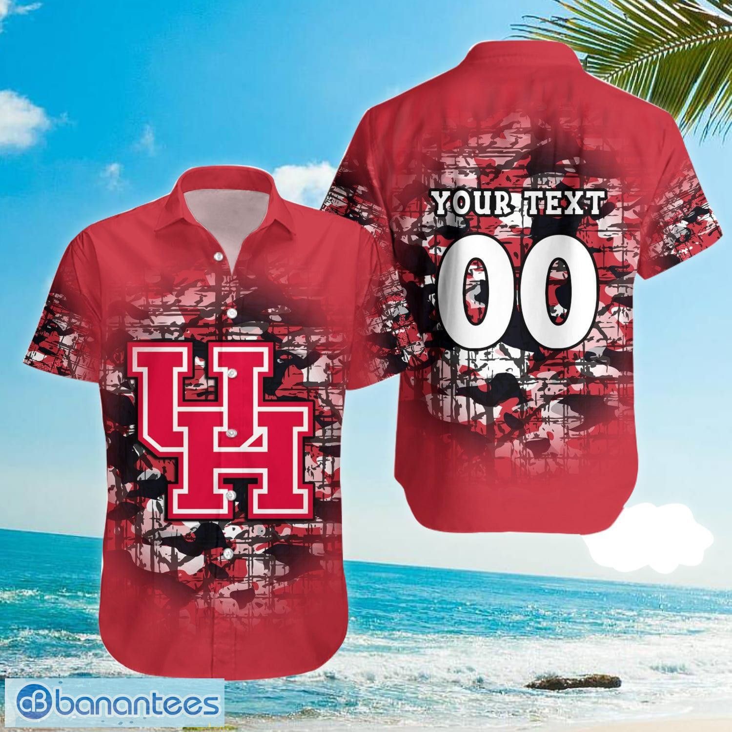 Ncaa Houston Cougars Custom Text Number Camouflage Vintage Trendy Hawaiian Shirt Aloha Shirt