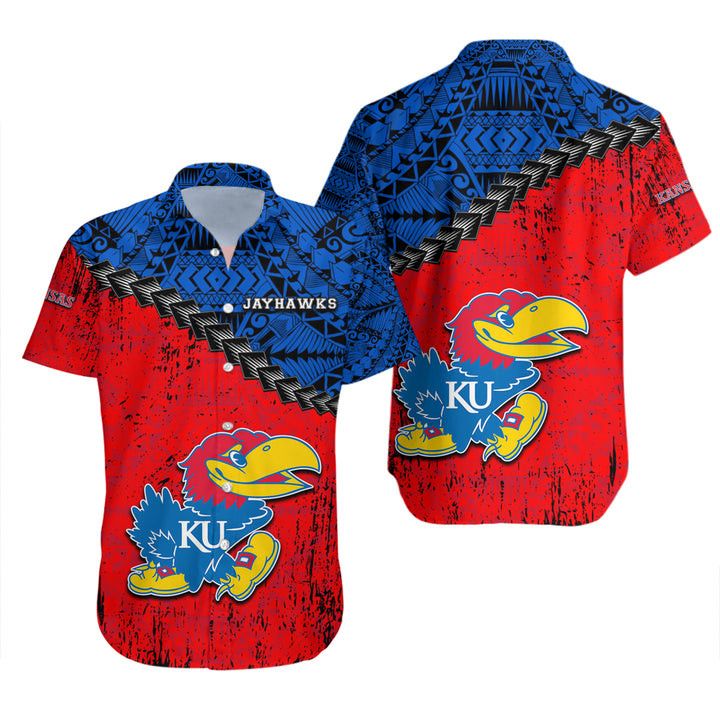 Ncaa Kansas Jayhawks Blue Red Trendy Hawaiian Shirt V3 Aloha Shirt Ncaa Kansas Jayhawks Blue Red Trendy Hawaiian Shirt V3 Aloha Shirt