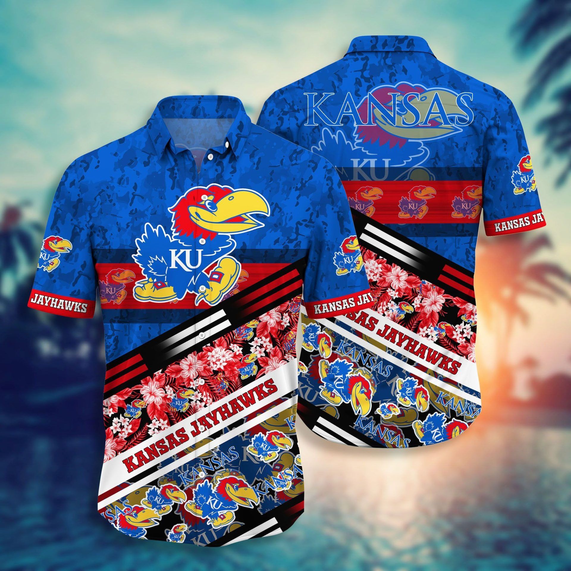 NCAA Kansas Jayhawks Blue Special Hawaiian Shirt