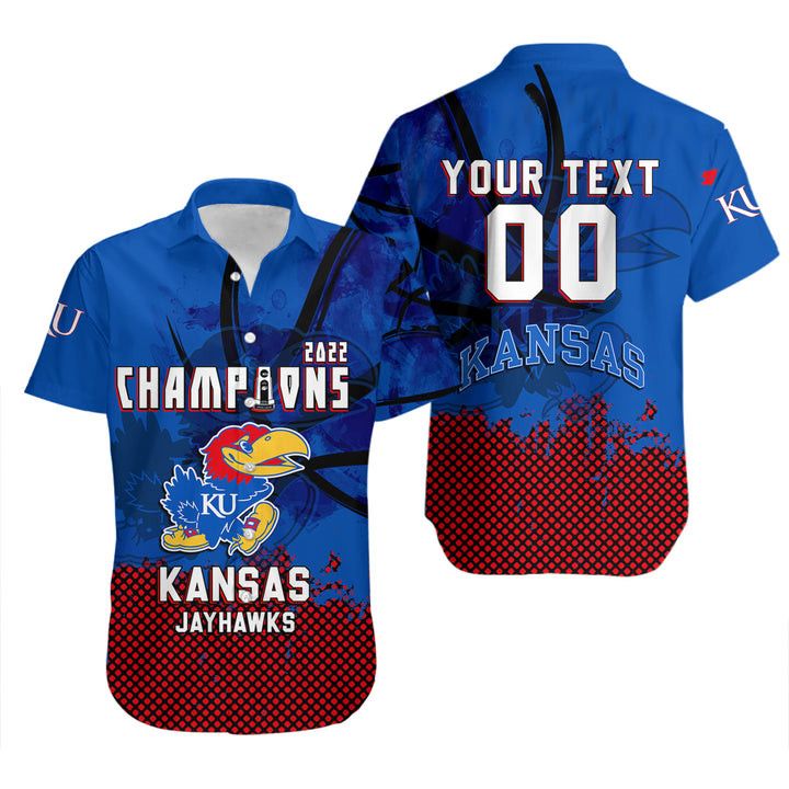 Ncaa Kansas Jayhawks Custom Text Number Champions 2022 Trendy Hawaiian Shirt Aloha Shirt Ncaa Kansas Jayhawks Custom Text Number Champions 2022 Trendy Hawaiian Shirt Aloha Shirt