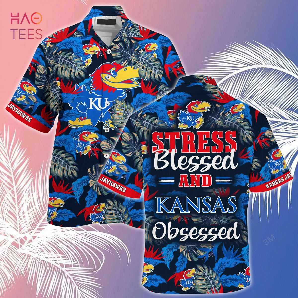 NCAA Kansas Jayhawks Stress Blesses Hawaiian Shirt