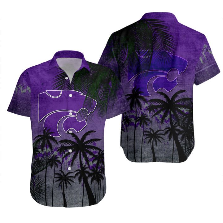 Ncaa Kansas State Wildcats Coconut Tree Purple Trendy Hawaiian Shirt Aloha Shirt