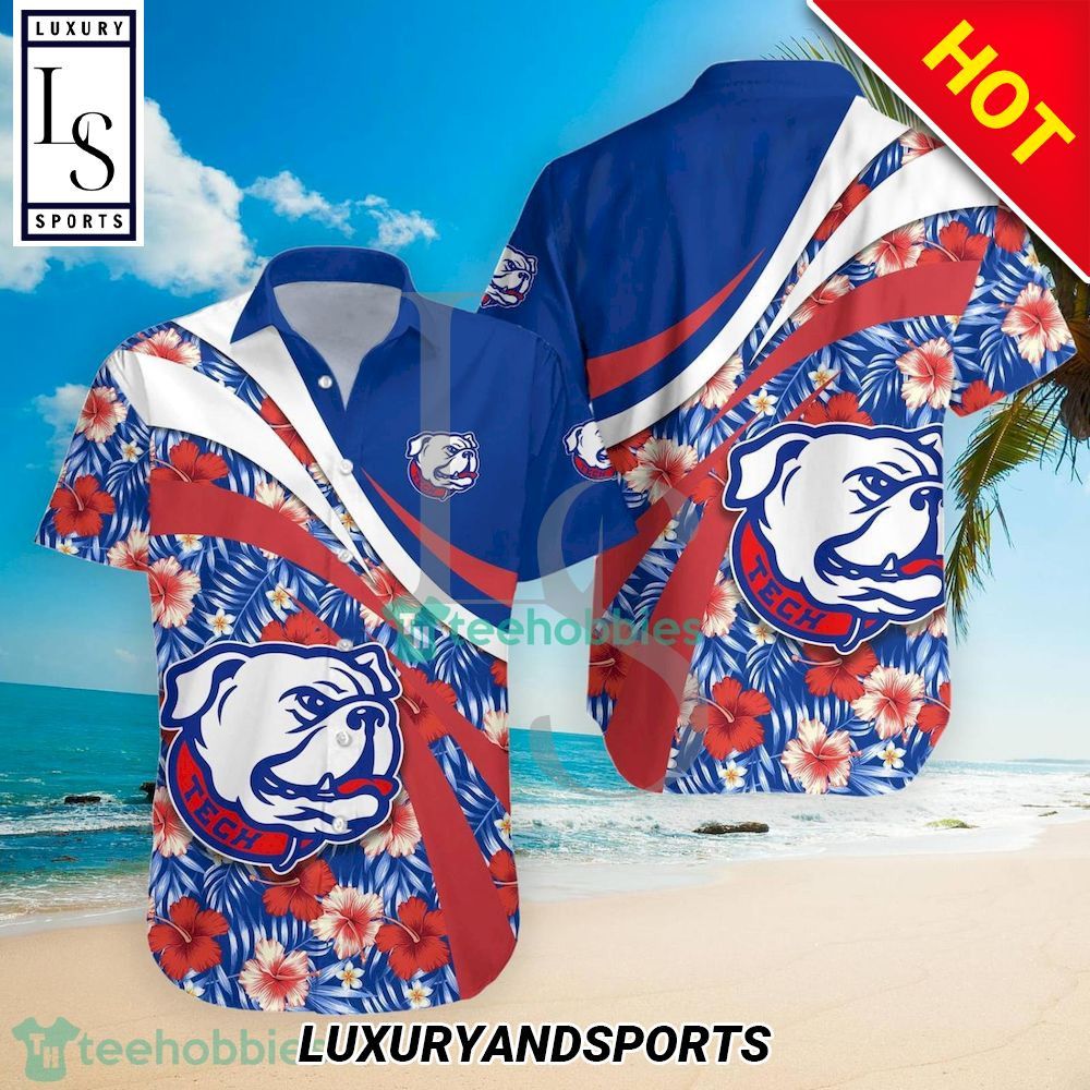Ncaa Louisiana Tech Bulldogs Hibiscus Tropical Flower Trendy Hawaiian Shirt Aloha Shirt