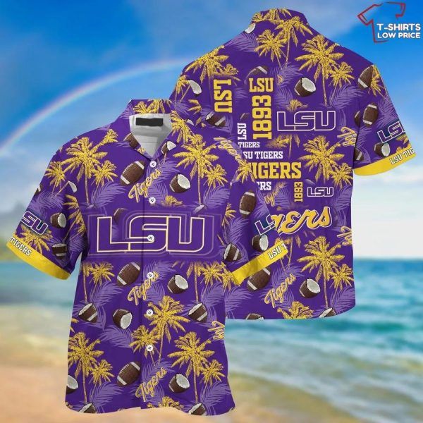 NCAA Lsu Tigers Purple Hawaiian Shirt