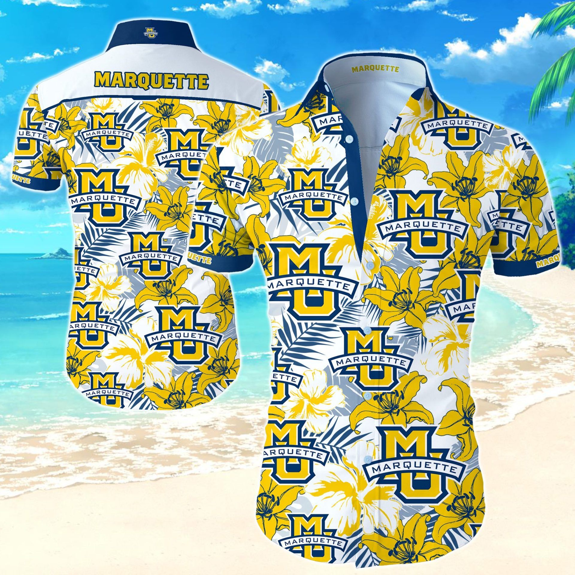 NCAA Marquette Golden Eagles Special Style Hawaiian Shirt