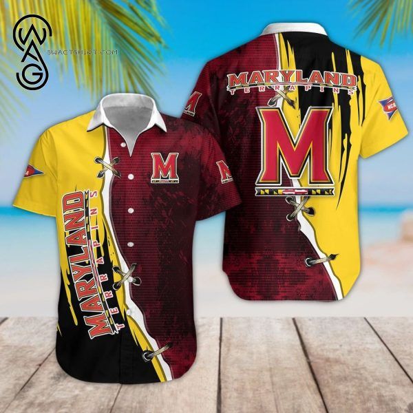 Ncaa Maryland Terrapins Red Yellow Trendy Hawaiian Shirt Aloha Shirt