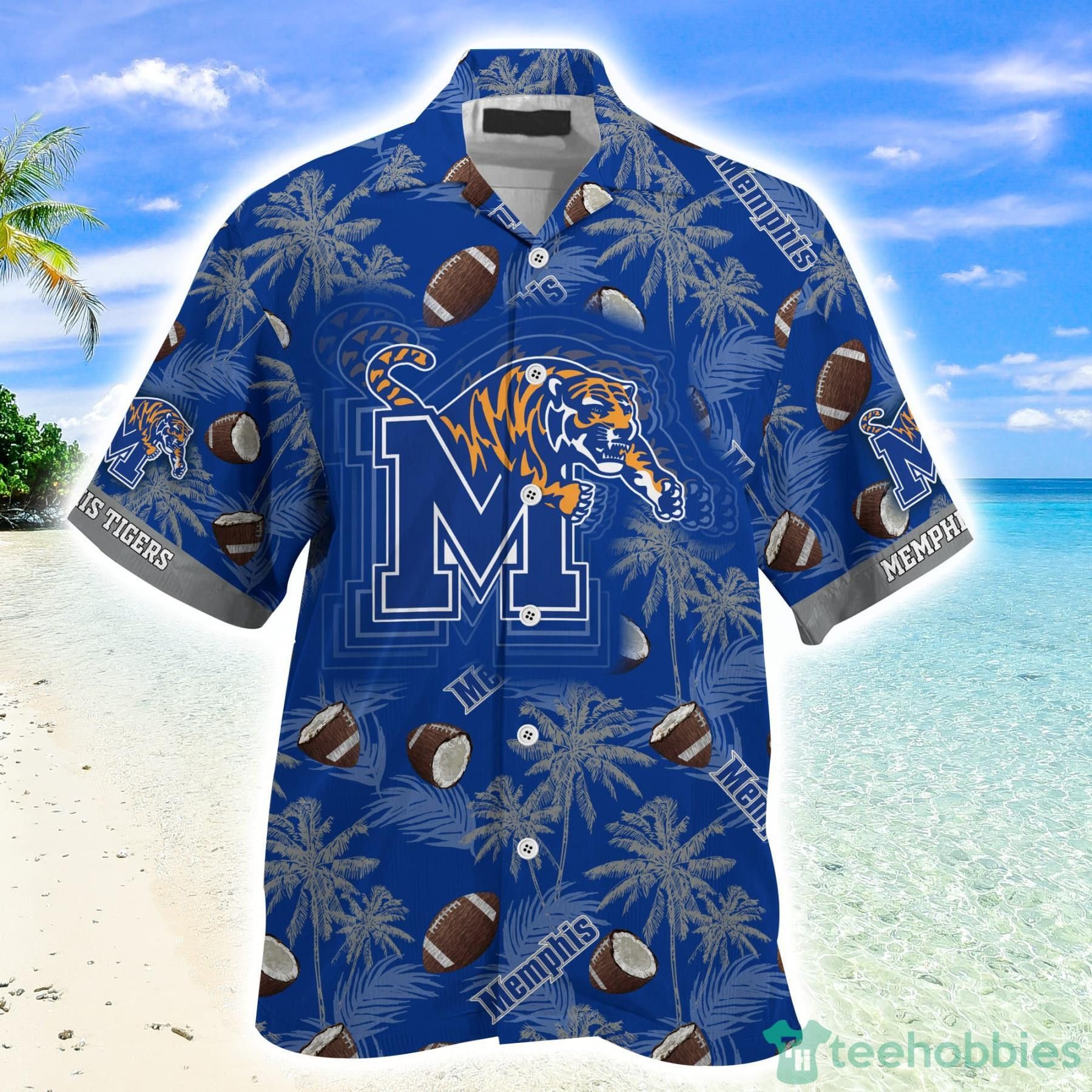 Ncaa Memphis Tigers Blue Coconut Trendy Hawaiian Shirt Aloha Shirt