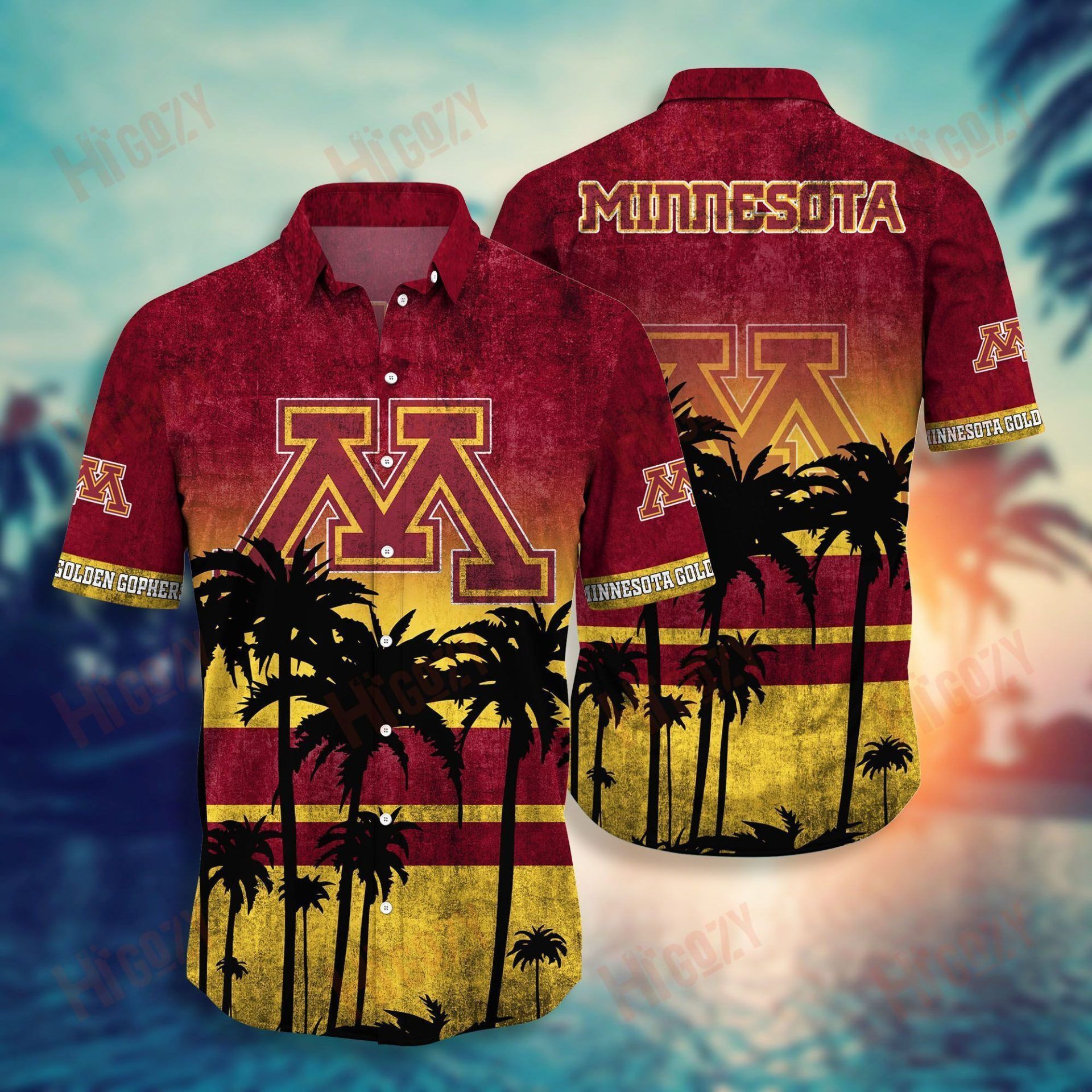 Ncaa Minnesota Golden Gophers Coconut Tree Trendy Hawaiian Shirt Aloha Shirt