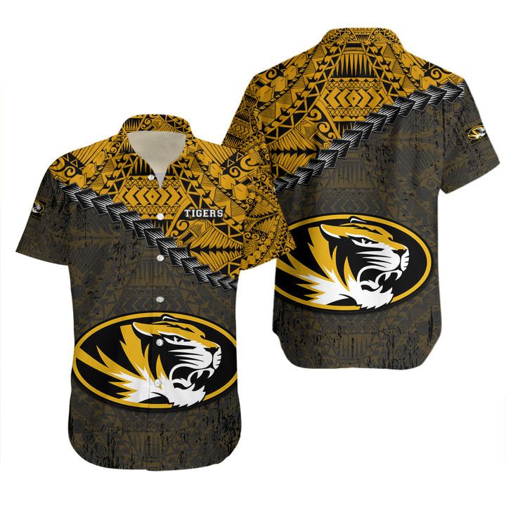 Ncaa Missouri Tigers Gold Black Trendy Hawaiian Shirt V15 Aloha Shirt