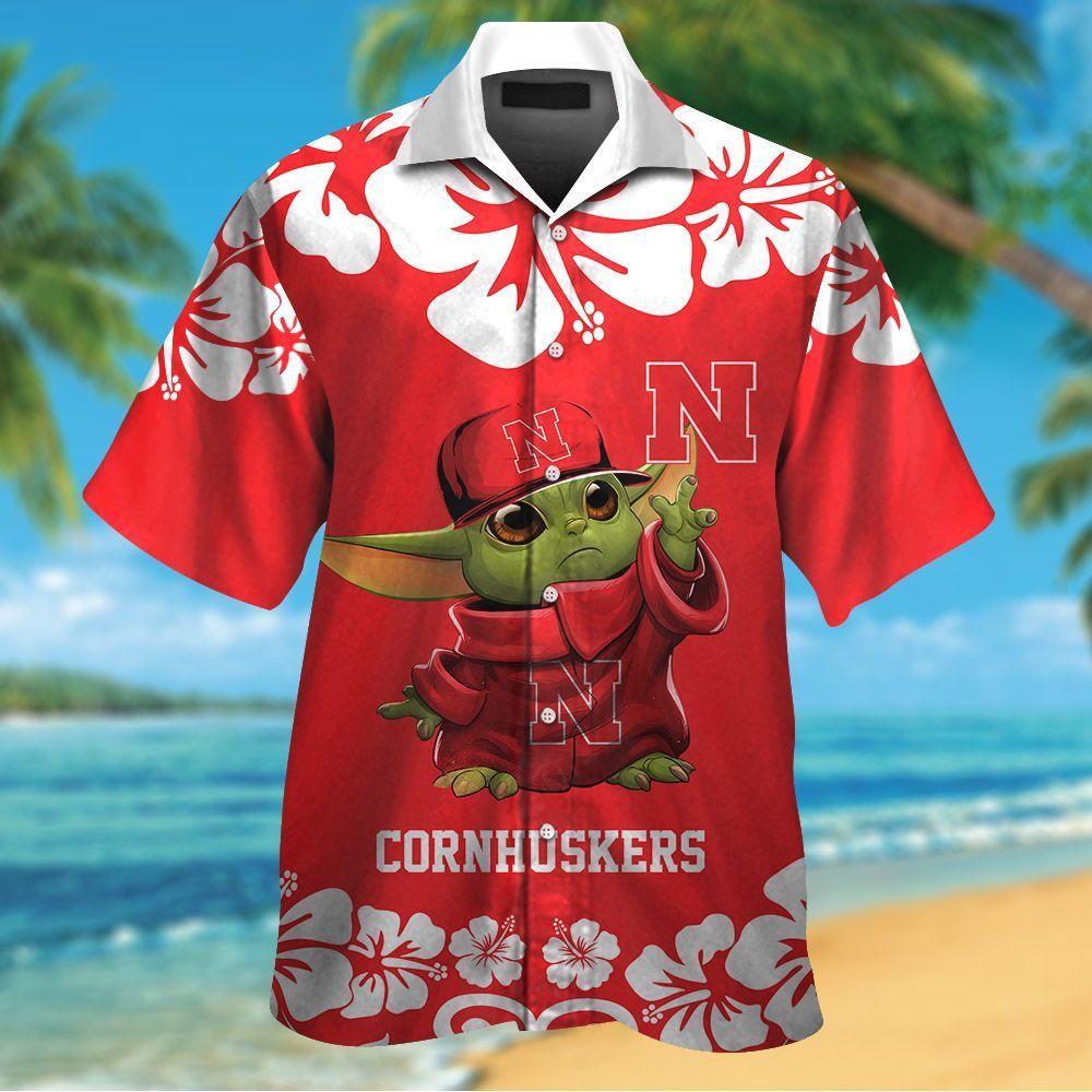 Ncaa Nebraska Cornhuskers Baby Yoda Trendy Hawaiian Shirt Aloha Shirt