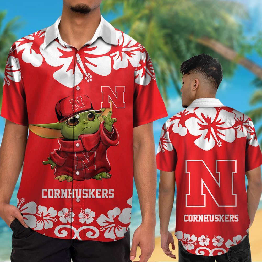 Ncaa Nebraska Cornhuskers Baby Yoda Trendy Hawaiian Shirt Aloha Shirt