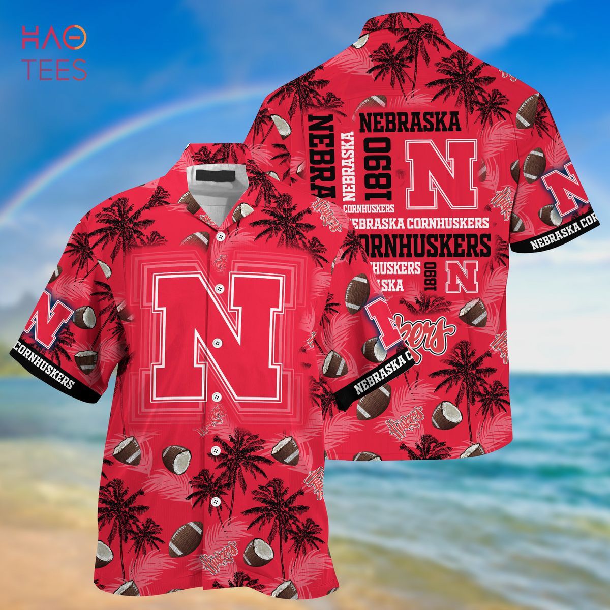 NCAA Nebraska Cornhuskers Coconut Red Hawaiian Shirt