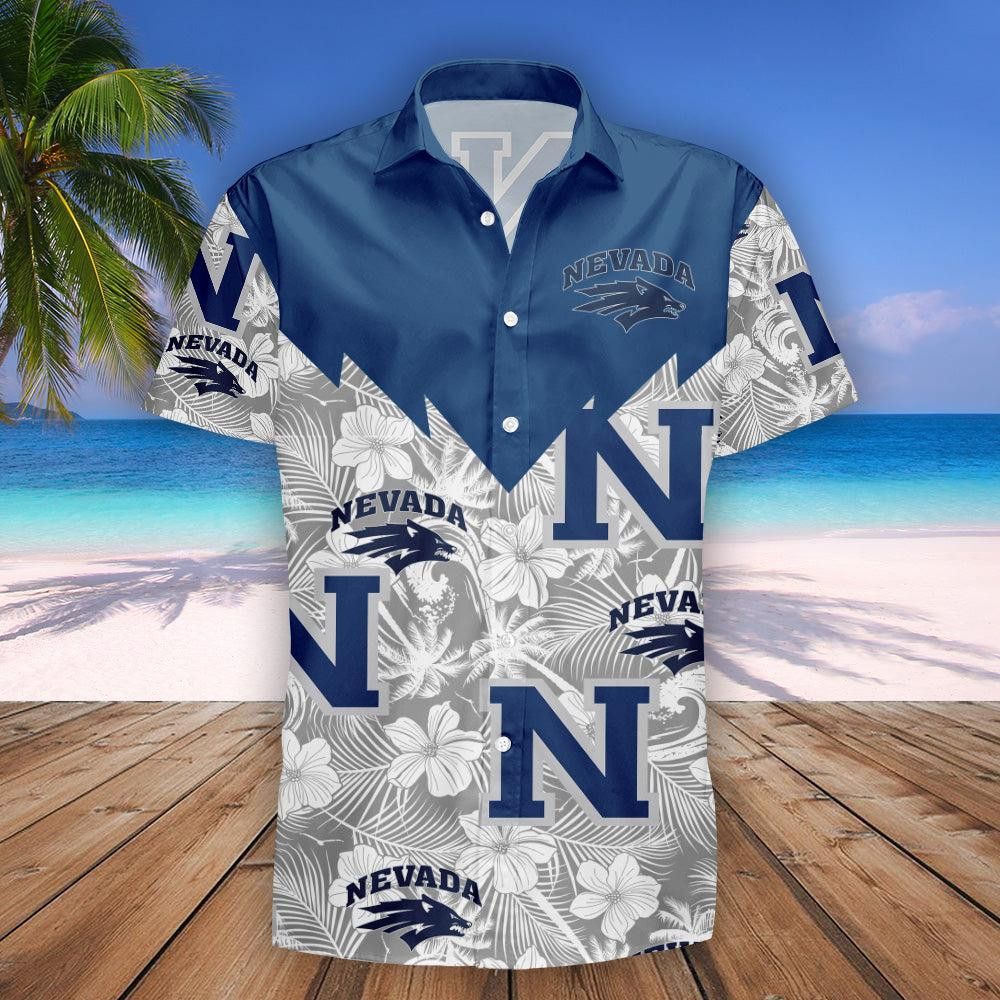 Ncaa Nevada Wolf Pack Pattern Trendy Hawaiian Shirt Aloha Shirt