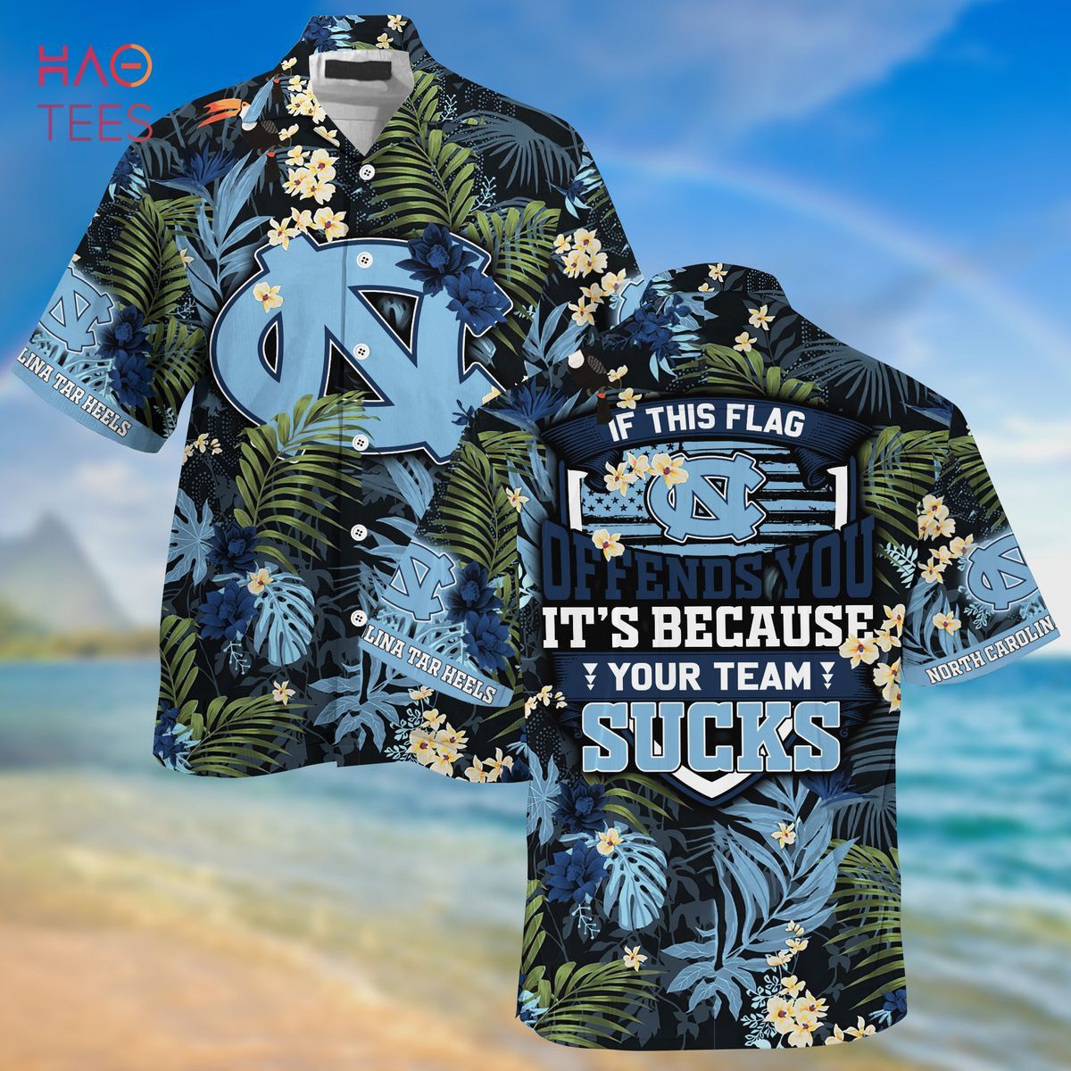 Ncaa North Carolina Tar Heels Special Design Trendy Hawaiian Shirt Aloha Shirt