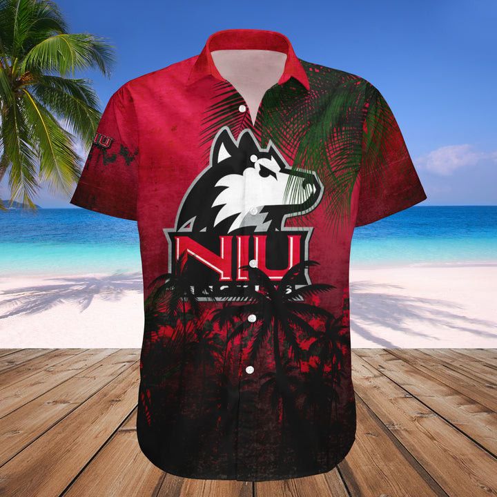 NCAA Northern Illinois Huskies Coconut Tree Hawaiian Shirt