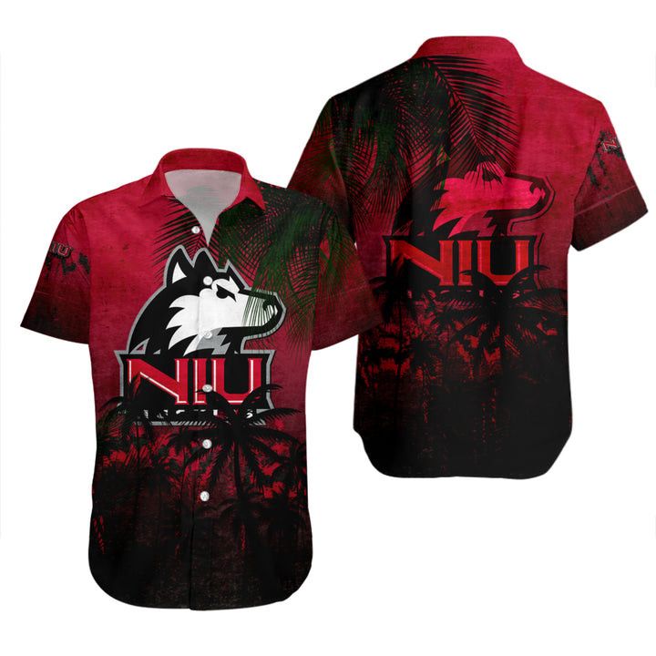 Ncaa Northern Illinois Huskies Coconut Tree Trendy Hawaiian Shirt V2 Aloha Shirt