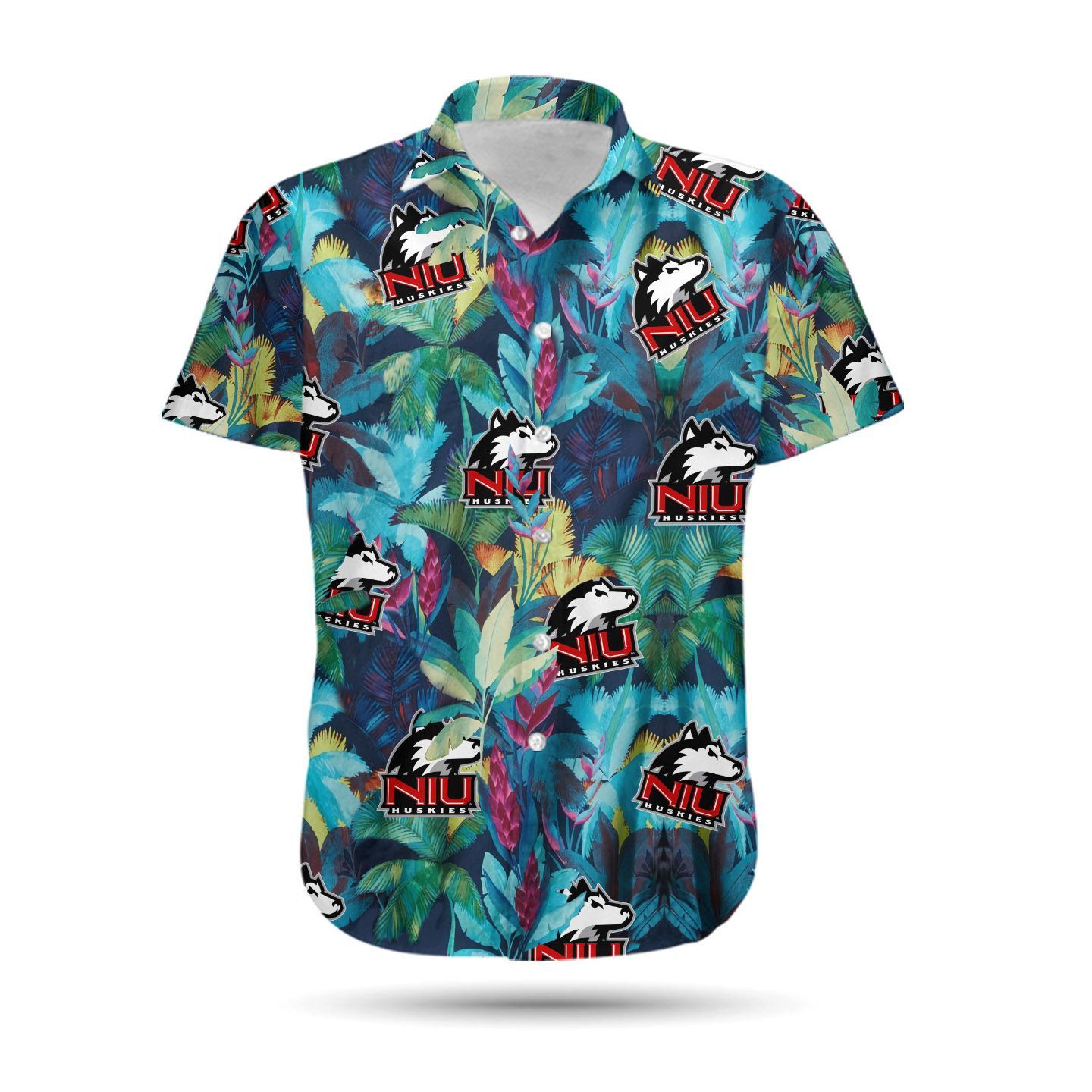 NCAA Northern Illinois Huskies Green Hawaiian Shirt