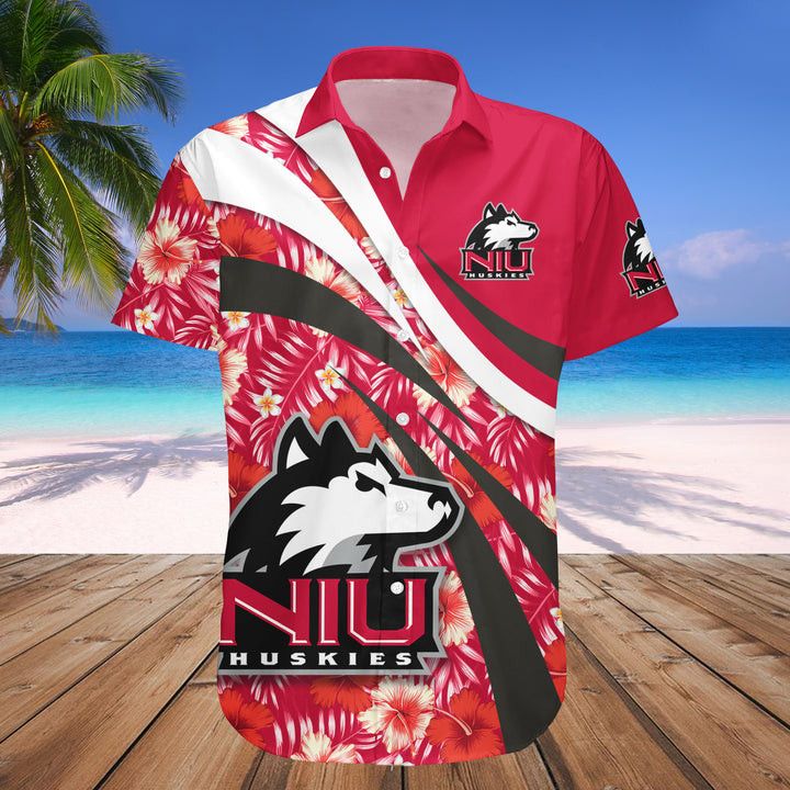 Ncaa Northern Illinois Huskies Special Red Trendy Hawaiian Shirt Aloha Shirt Ncaa Northern Illinois Huskies Special Red Trendy Hawaiian Shirt Aloha Shirt