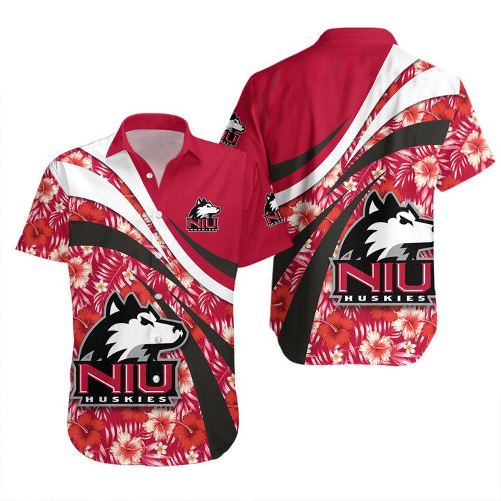 Ncaa Northern Illinois Huskies Special Red Trendy Hawaiian Shirt Aloha Shirt