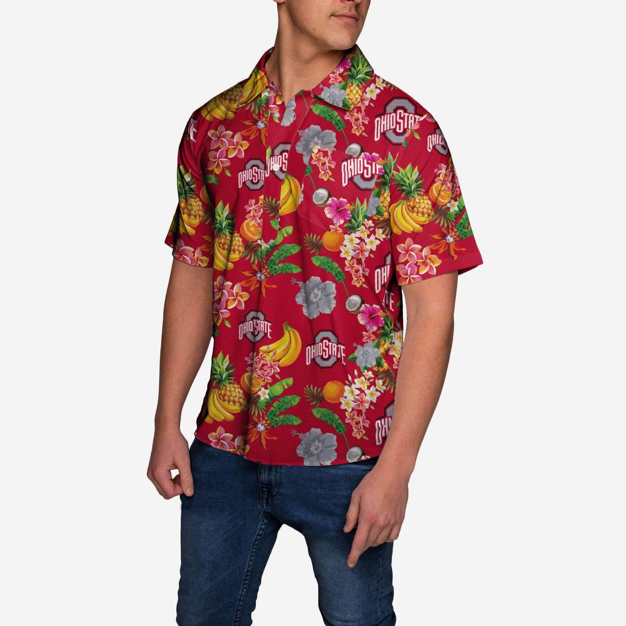 Ncaa Ohio State Buckeyes Fruit Flair Trendy Hawaiian Shirt Aloha Shirt