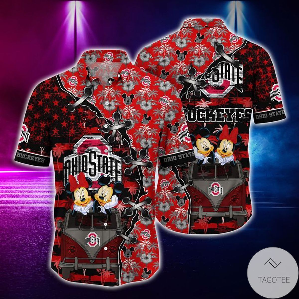 Ncaa Ohio State Buckeyes Mickey Trendy Hawaiian Shirt Aloha Shirt