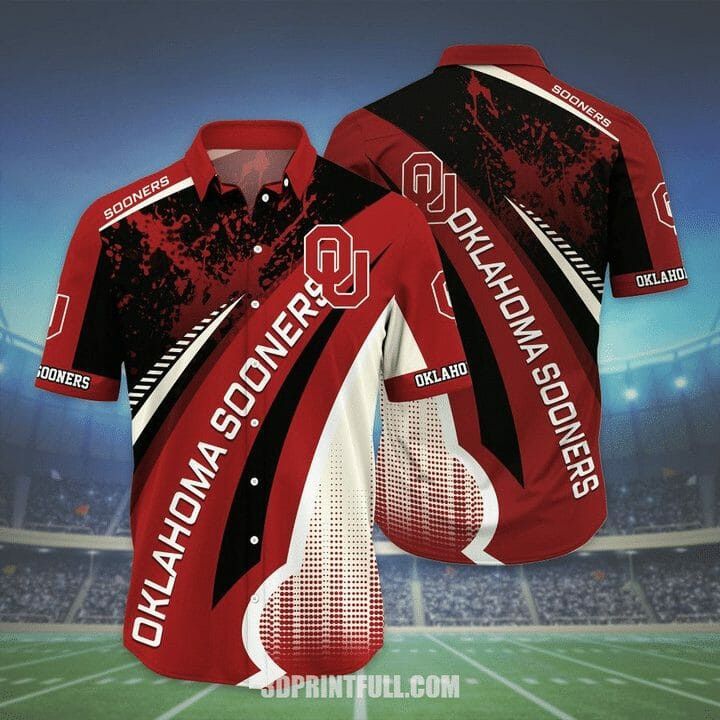 NCAA Oklahoma Sooners Crimson Black New Design Hawaiian Shirt