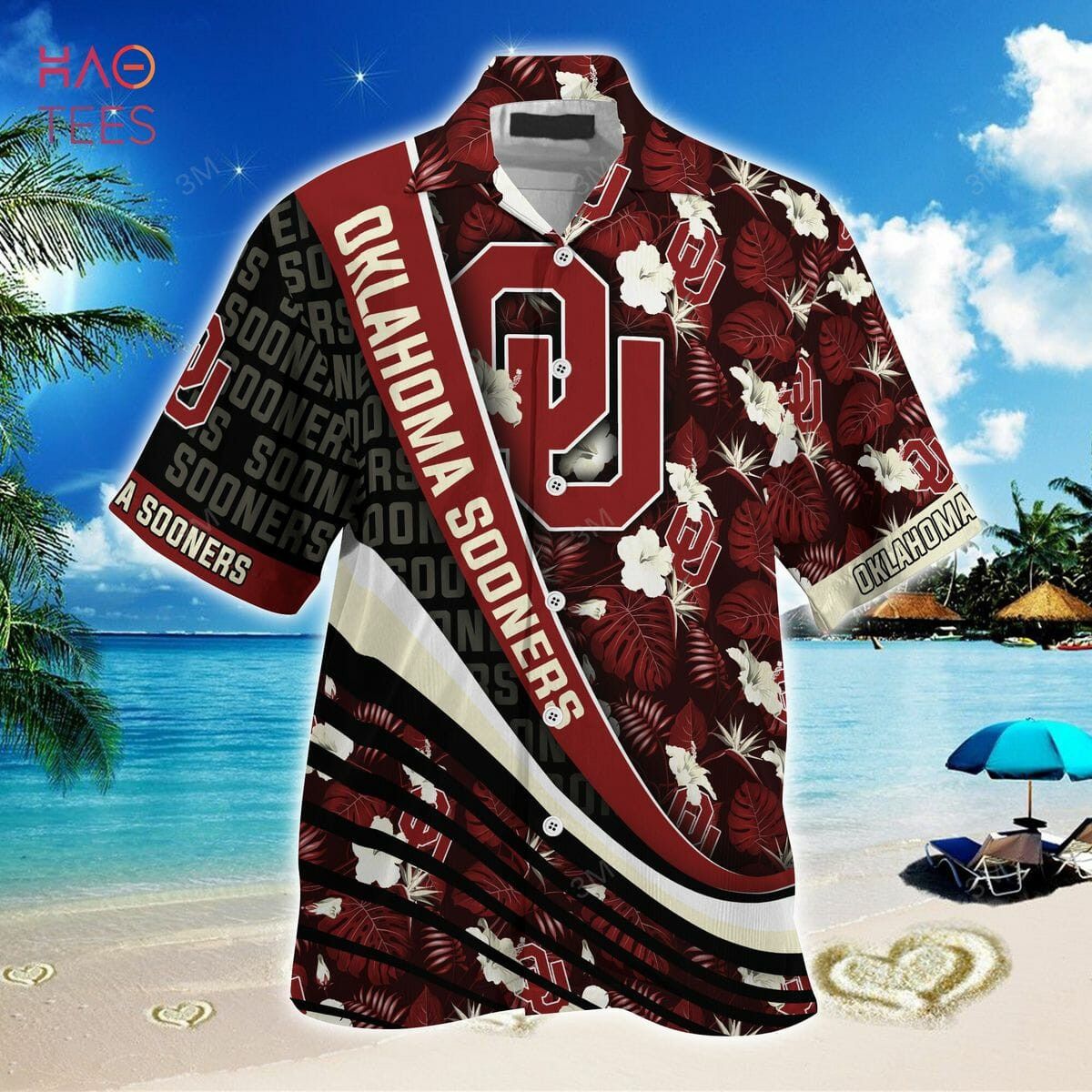 Ncaa Oklahoma Sooners Crimson Black Trendy Hawaiian Shirt V3 Aloha Shirt