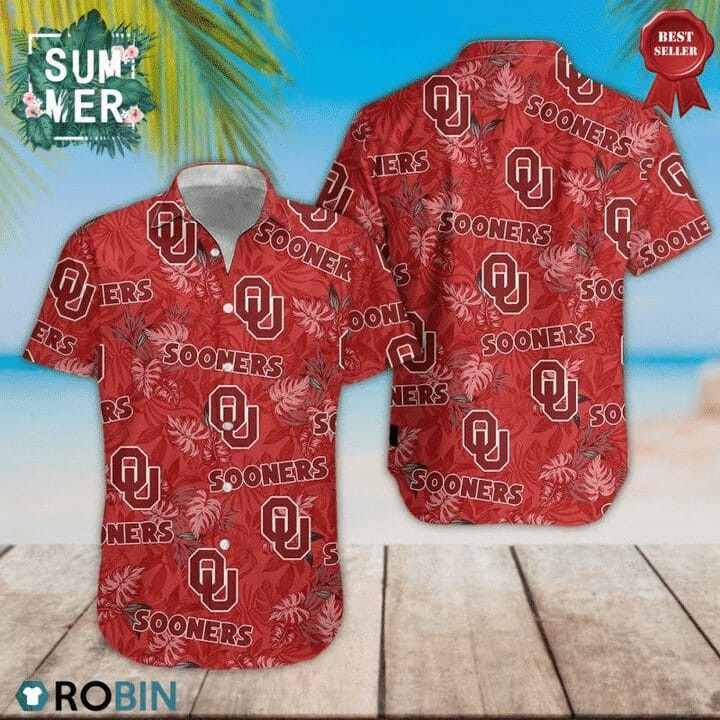 Ncaa Oklahoma Sooners Crimson Trendy Hawaiian Shirt Aloha Shirt