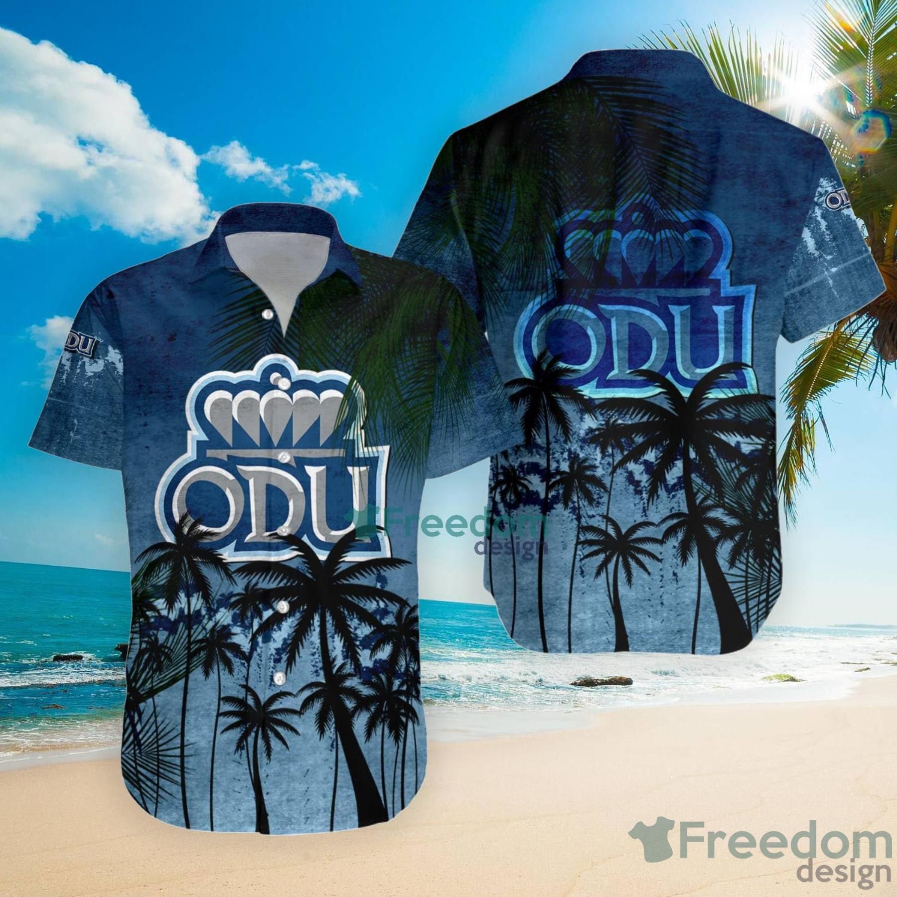 Ncaa Old Dominion Monarchs Coconut Tree Trendy Hawaiian Shirt Aloha Shirt
