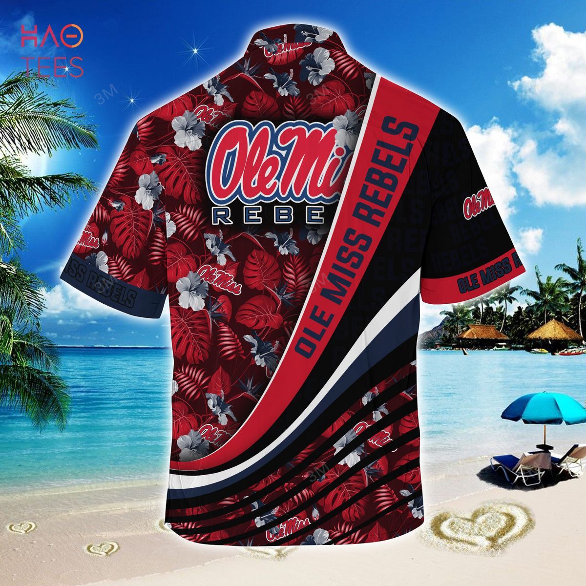 Ncaa Ole Miss Rebels Red Blue Trendy Hawaiian Shirt V2 Aloha Shirt