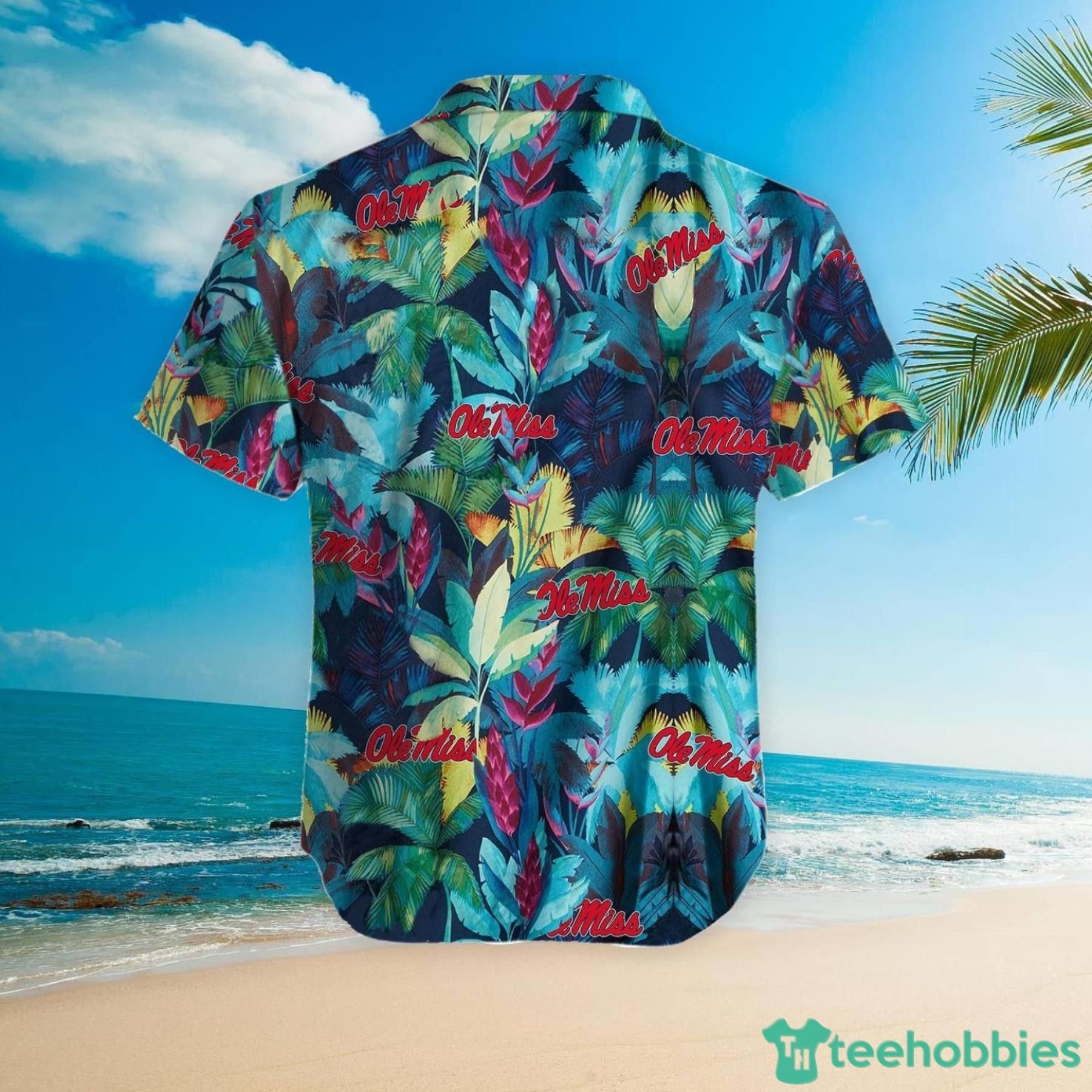 Ncaa Ole Miss Rebels Tropical Flowers Trendy Hawaiian Shirt Aloha Shirt