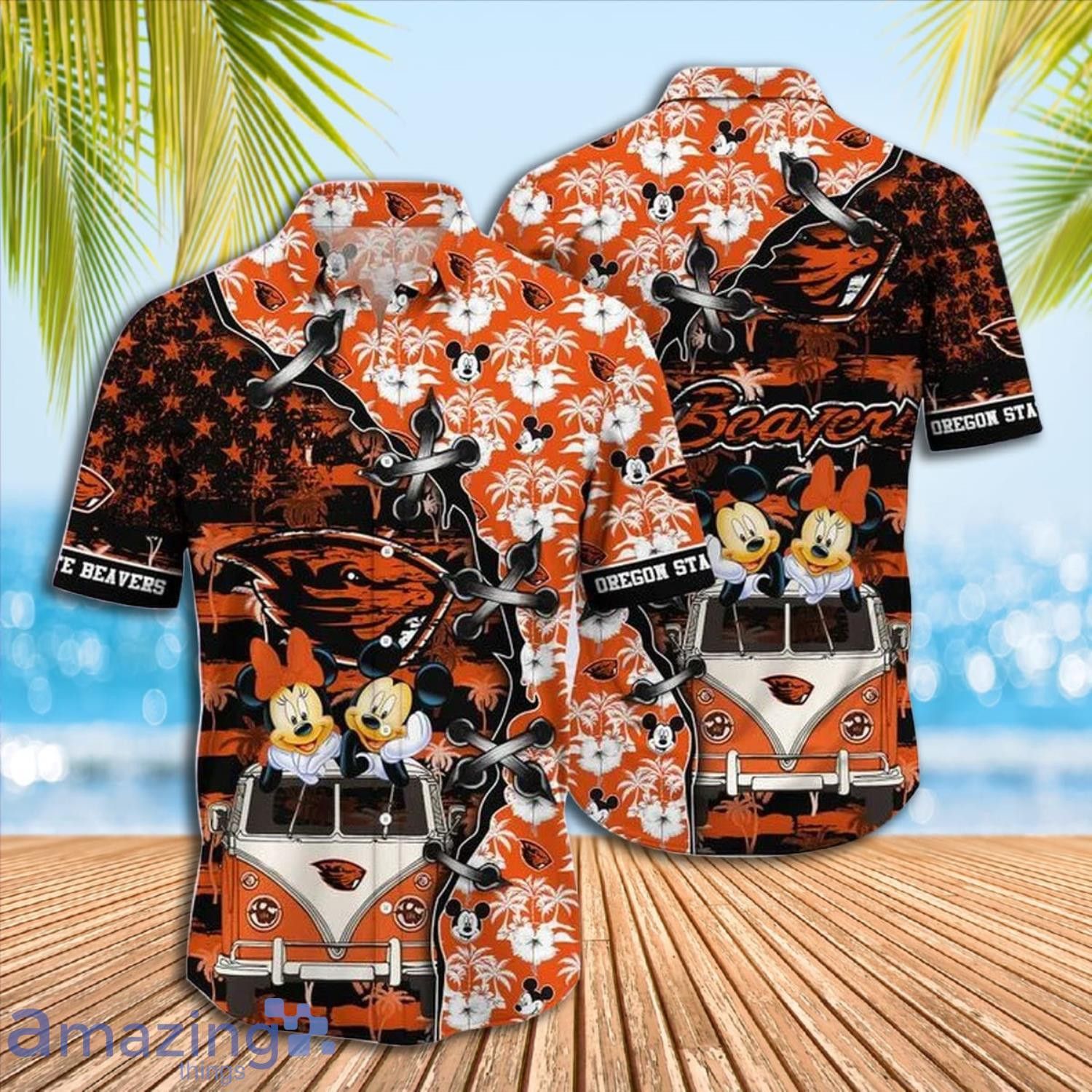 Ncaa Oregon State Beavers Mickey Mouse Trendy Hawaiian Shirt Aloha Shirt